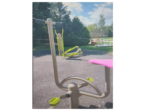 Fitness rowerek na zewnątrz