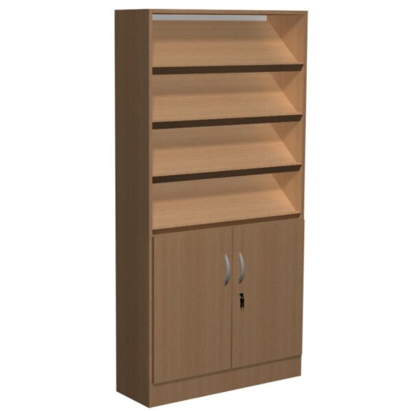 a9a688b8e51ce035e95d5ab47ff04d40 Regał biblioteczny skośne półki , schowki , szafka F